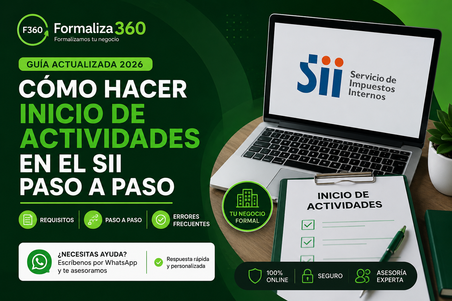 Inicio de actividades en el SII Chile